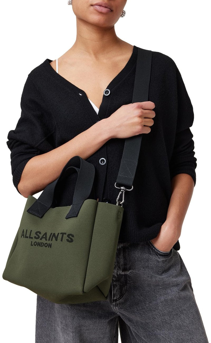 AllSaints Women's Handbags Izzy Mini Tote Olive Green
