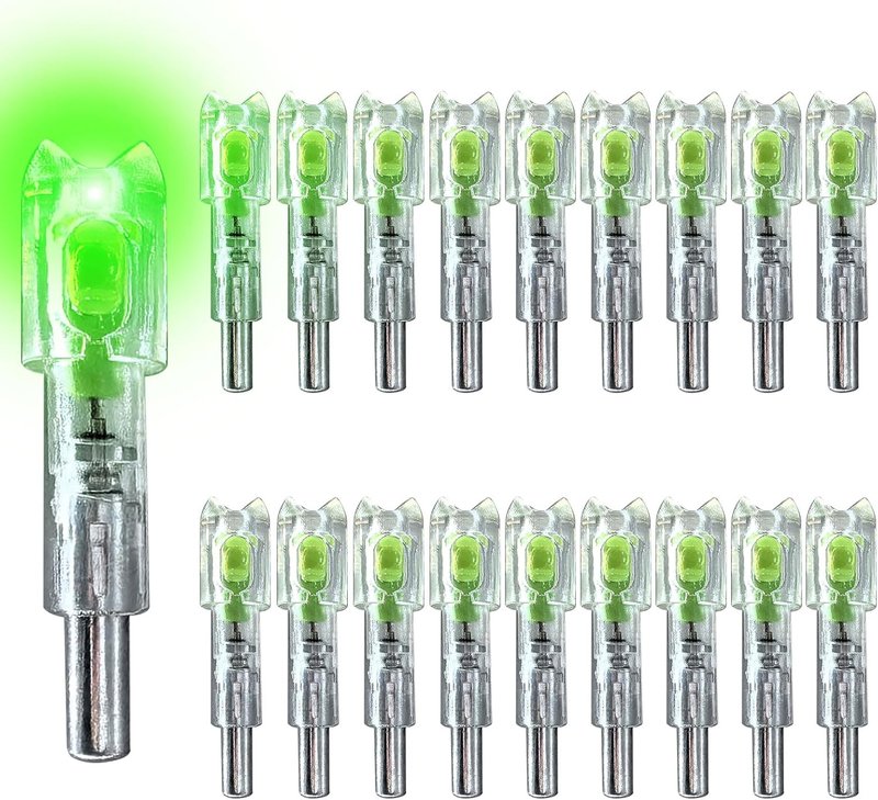 Lighted Nocks for Crossbow Arrows - 18PCS High Visibility LED Half-Moon Knocks | Fits .252-.305 ID