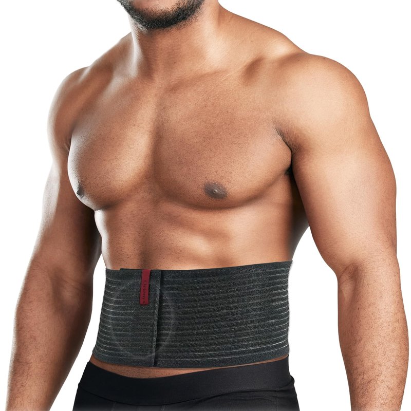 ORTONYX Umbilical Hernia Belt for Men and Women / 6.25" Abdominal Binder With Hernia Support Pad/Post-Surgical Belly Band - Black OX5241-3XL Plus Size