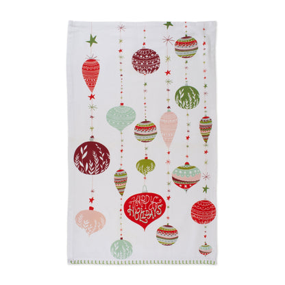 DII Holiday Dish Towels Christmas Kitchen Décor, 18x28, Holiday Trimmings, 2 Piece