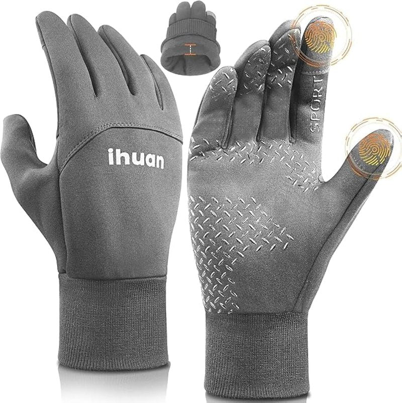 Winter Warm Snow Ski Gloves for Men Women Waterproof Running Cycling for Cold Weather, Thermal Windproof Material and Touch Screen Finger for Driving Snowboarding
