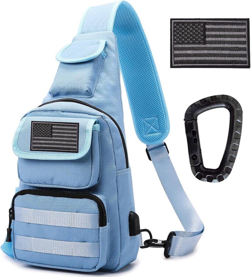 Tactical Shoulder Bag - 1000D Molle Military Backpack | Outdoor Daypack in Blue