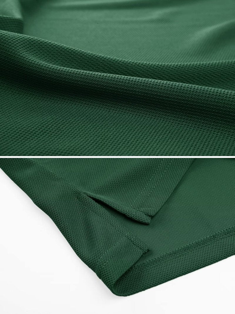 MAGCOMSEN Short Sleeve Polo Shirts for Men Golf Polo Shirts Casual Shirts Quick Dry Performance Shirts Dark Green XXL