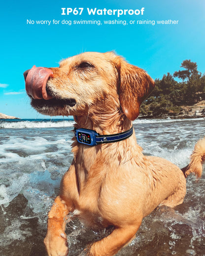 Bark Collar - Automatic Anti Barking Collar with 8 Sensitivity, Rechargeable Smart Bark Collar for Large Medium Small Dogs, Waterproof Bark Training Collar with Adjustable Beep Vibration Static Modes