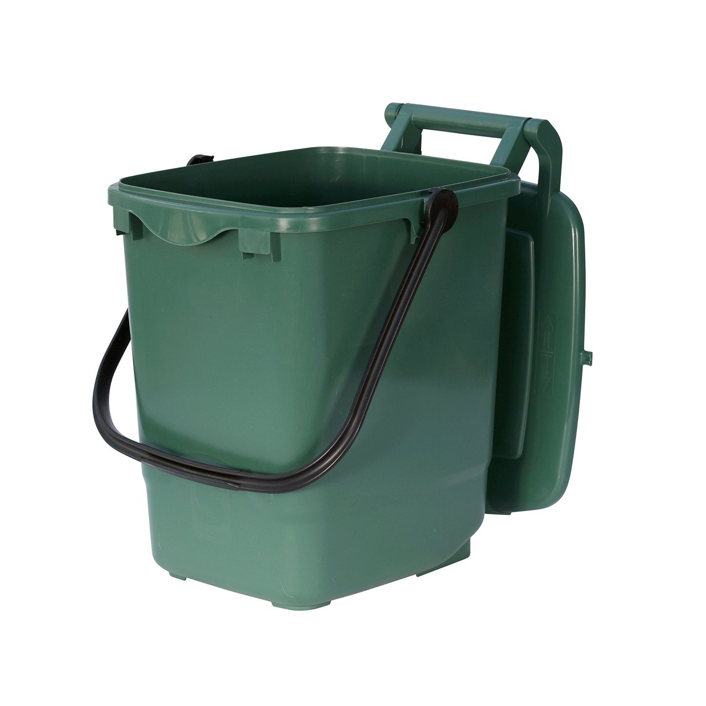 Large Compost Caddy - Green - for Food Waste Recycling (23 Litre) - 23L Plastic Composting Kerbside Bin