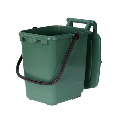 Large Compost Caddy - Green - for Food Waste Recycling (23 Litre) - 23L Plastic Composting Kerbside Bin