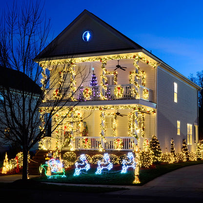 MAGOTAN Battery Operated String Lights Christmas Lights 16ft 50 LED String Lights Decorative White Wire for Indoor Outdoor Wedding Party Home Garden Waterproof Warm White