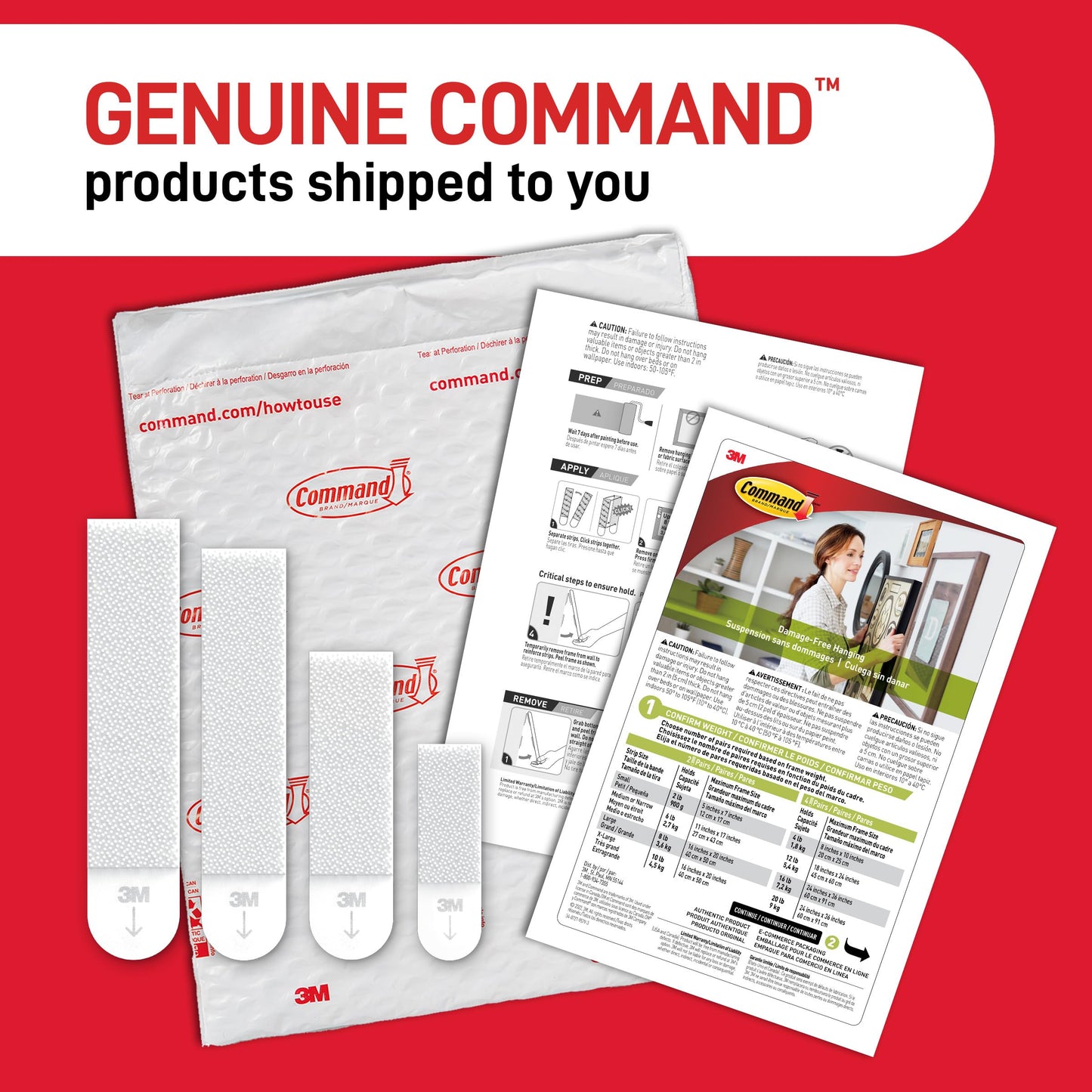 Command Picture Hanging Strips, White, X-Large, 10 Pairs (20 Strips) - For Pictures, Frames, Mirrors, Wall Decor - Damage Free Hanging