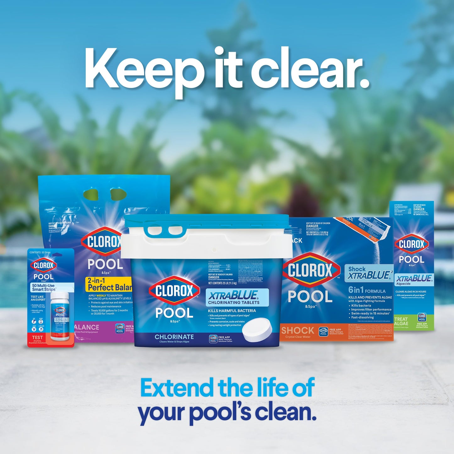 Clorox® Pool&Spa™ Swimming Pool Algaecide and Clarifier, Prevents and Treats Pool Algae, Clears Water, 128 Fl Oz (Pack of 1)