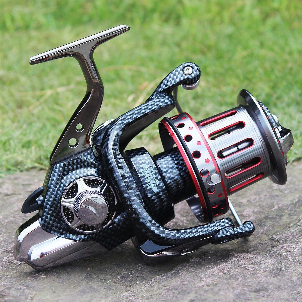 HiUmi Full Metal Body Big Spool Casting Spinning Fishing Reels 8000 9000 10000 11000 12000 PescaSaltwater Boat Rock Surf Fishing Reel (8000)