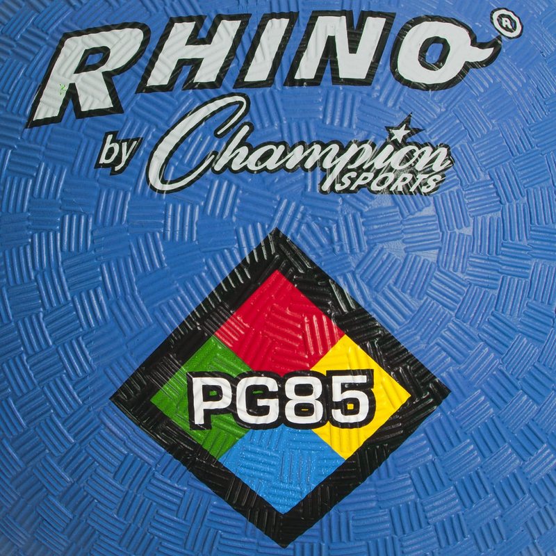 Champion Sports Rhino Playground Balls 8.5" D - Two Ply,Nylon Wound,Blue,(Pack of 2)