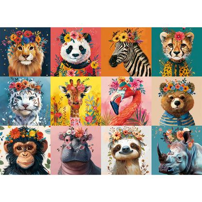 500 Piece Puzzles for Adults,Beautiful Wild Animals Jigsaw Puzzle for Adults Kids Seniors,Recycled Cardboard Dogs Puzzle 500 Piece,Family Activity Great Gift for Family Friends 20.5 * 15 inch