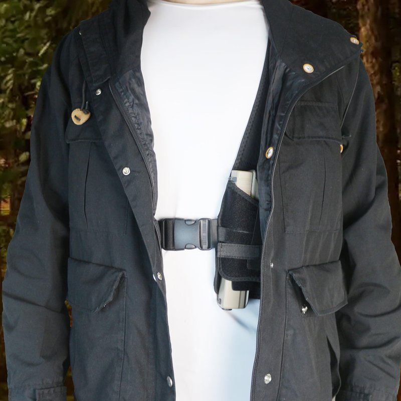 TACDEFNEX Shoulder Holster for Pistols – Right-Hand Gun Holster for Men with Breathable 3-Point Design, Adjustable Fit 35"-45", Fits Glock 19, Sig P365, M&P Shield, 1911 & More