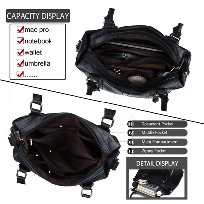 Gladdon Hobo Bags for Women Large Capacity Top Handle Bags with Multi Pocket Tote Shoulder Handbags Faux Leather Crossbody Bag for Work School Travel