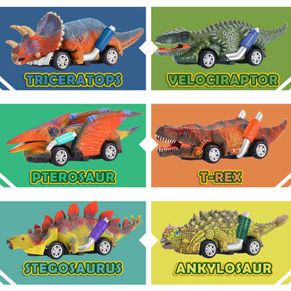 Stfitoh Toys for 2 3 4 5 6 Year Old Boys Girls, Dinosaur Toys for Boy Age 2-6 Year Old Kids Dino Cars Toy Gifts for Boys Age 2 3 4 5 6 Toddler Toy Birthday Xmas Gifts for Kids