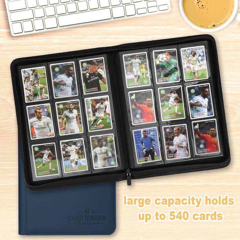 Foalgo Trading Card Binder, Card Collection Binder Album Folder with 540 Side Loading Pockets, 9 Pocket Trading Card Album Folder for TGC,MTG, Baseball Cards, Yugioh