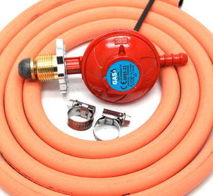 Huddersfield Gas Branded Hand Wheel Propane Regulator 2m Hose Kit Fits Red Calor Gas & Flogas Cylinder