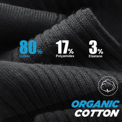 TANSTC Mens Socks Wicking Breathable Cushion Comfortable Casual Crew Socks Outdoor Multipack Performance Hiking Trekking Walking Athletic Socks 6 Pairs