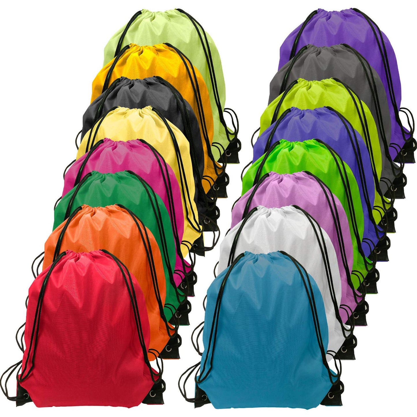 GoodtoU Drawsting Backpack Bulk 32 Pcs Cinch Bag Gym Drawstring Bags String Bag Backpack 16 Colors