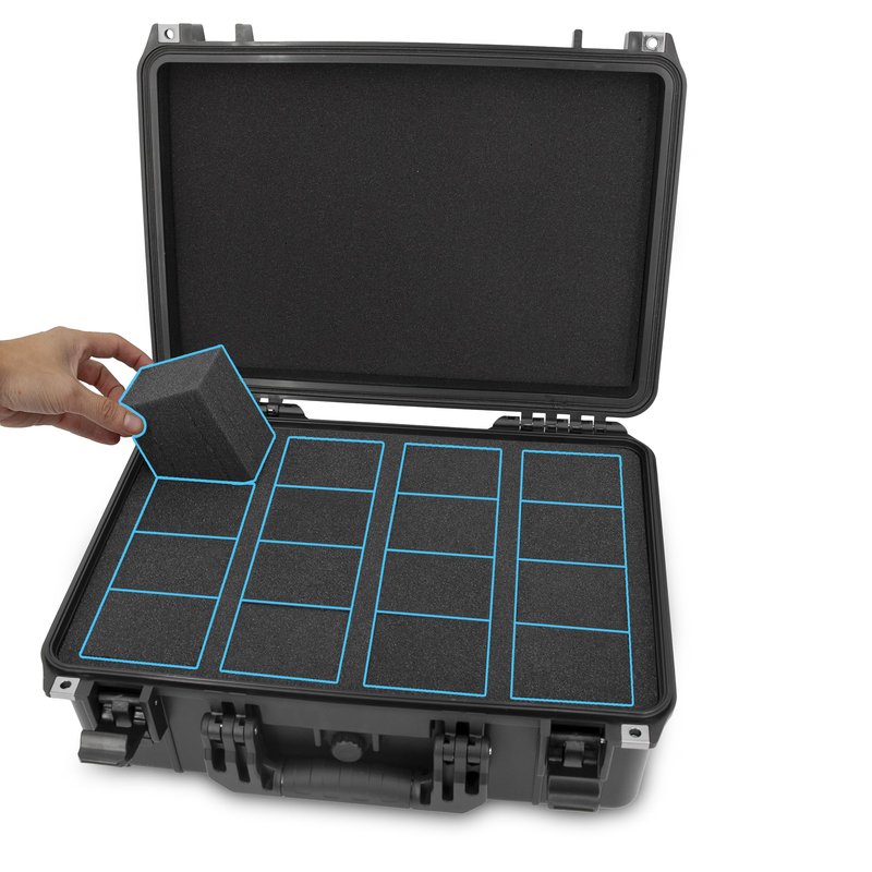 CASEMATIX Graded Card Case Compatible with 130+ BGS PSA Graded Sports Trading Cards, Waterproof Graded Slab Card Box with Precision Cut Graded Card Storage Box Foam Dividers