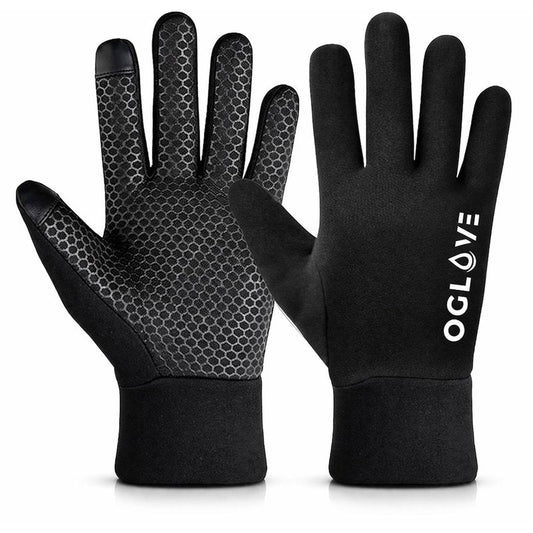 OGLOVE Waterproof Thermal Sports Gloves, Touchscreen Sensitive Field Gloves for Football, Soccer, Rugby, Mountain Biking, Cycling, Fishing and More, Adult Small 13Y+