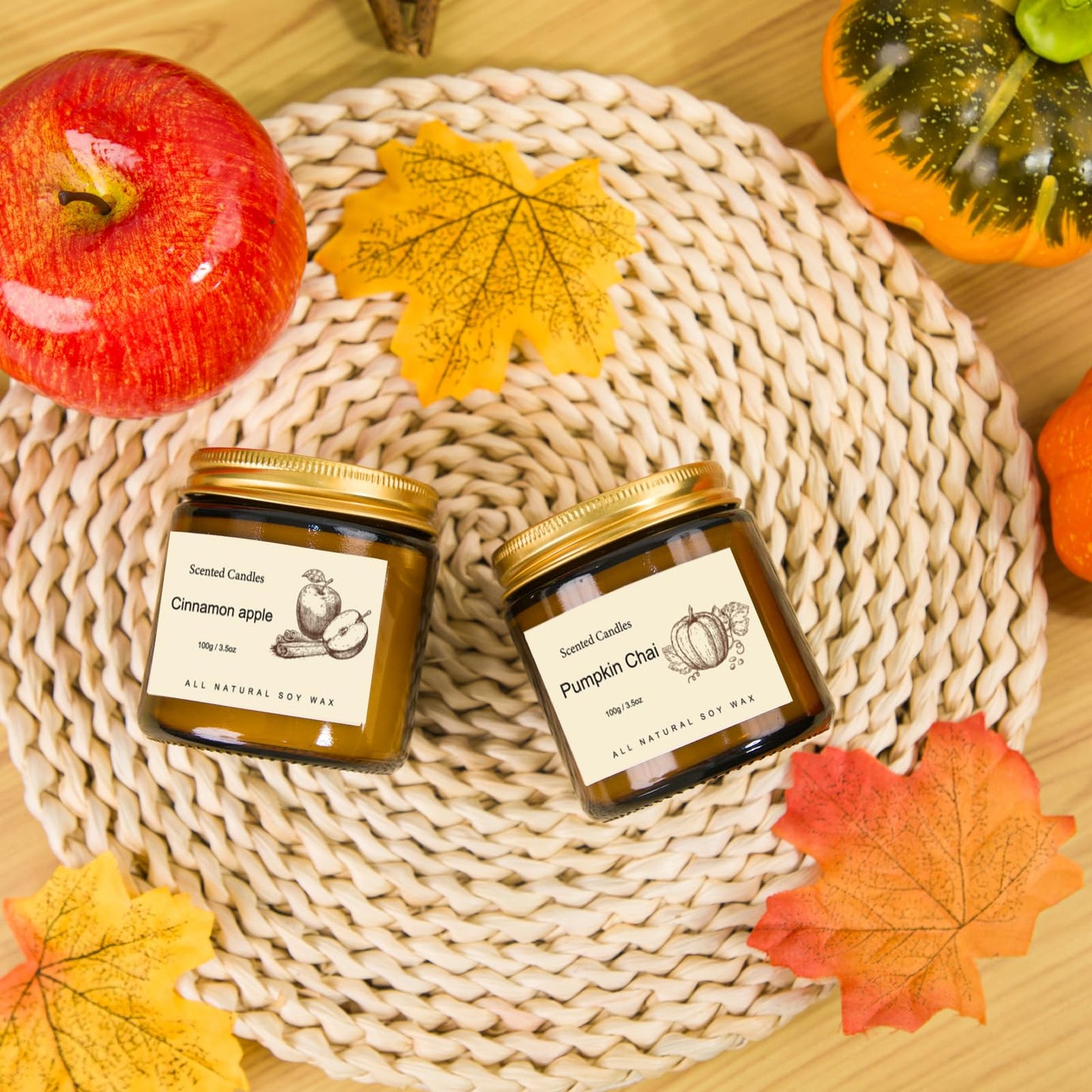 6 Pack Fall Candles Set,Scented Candles for Home, Aromatherapy Gifts for Women Men, Fall Winter Holiday Natural Soy Candles Set for Birthday, Mother's Valentines Day Gifts for Her