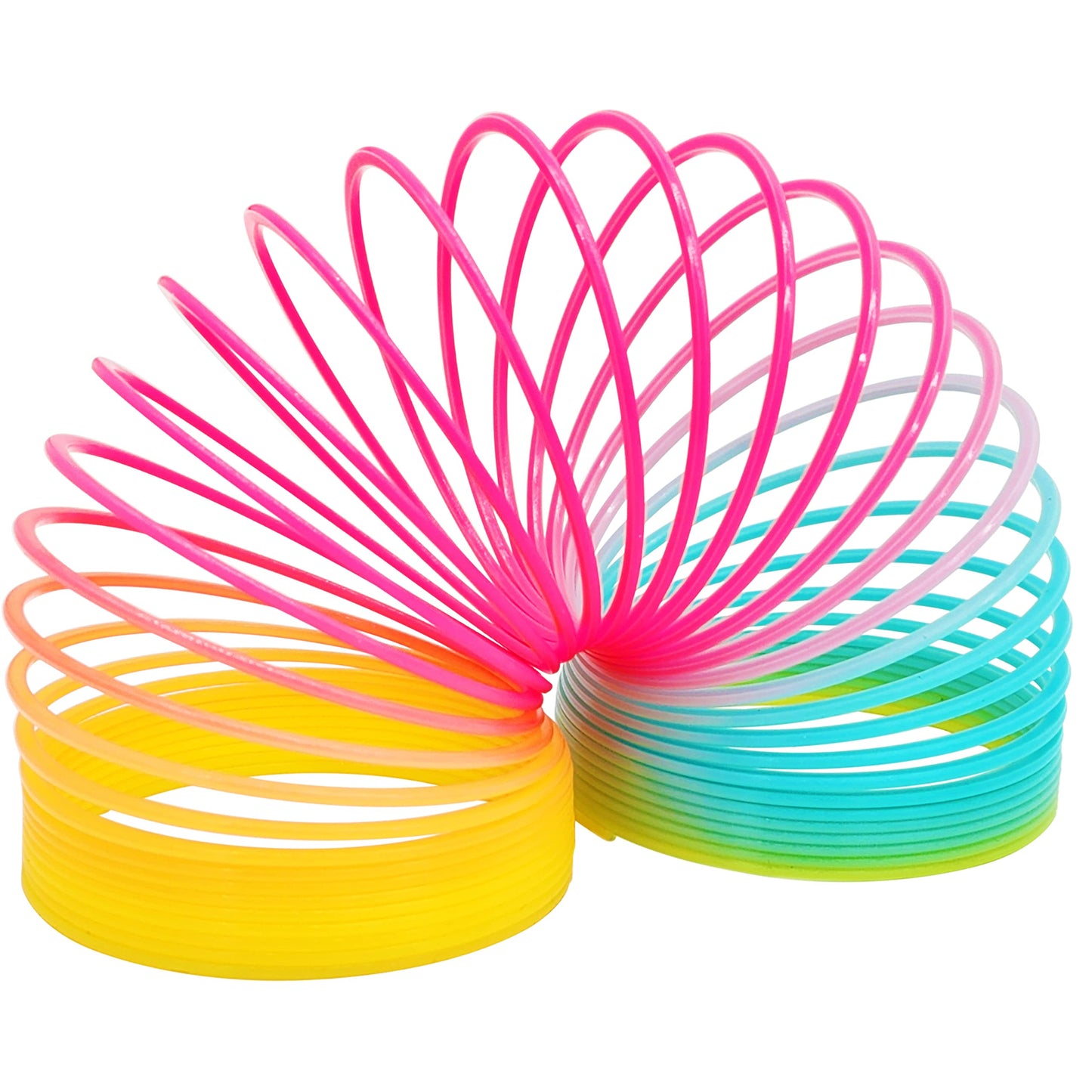 The Dreidel Company Plastic Multicolor Coil Spring, Goody Bag Fillers, Party Favor for Kids, 3" Inches (80mm) (Single)