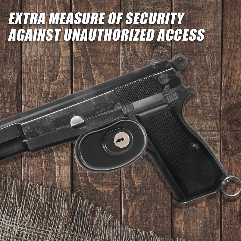 Fancemot 8 Packs Gun Trigger Lock with Keys, Gun Lock for Firearms Rifles, Shotgun, Handgun, Pistol Accessories