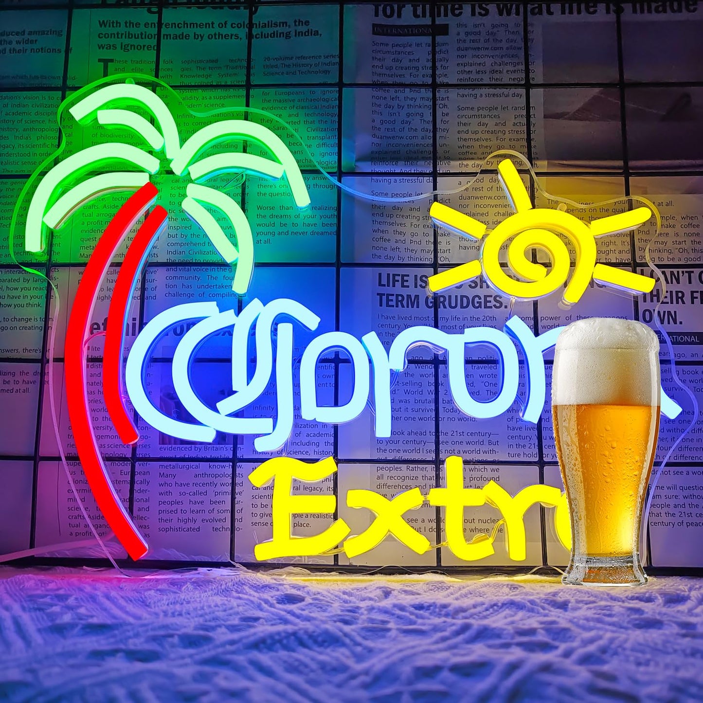 Beer Neon Sign Dimmable Western Rodeo Neon Light Signs for Wall Decor Cowboy Neon Sign for Man Cave Home Bar Beer Club Pub Bistro