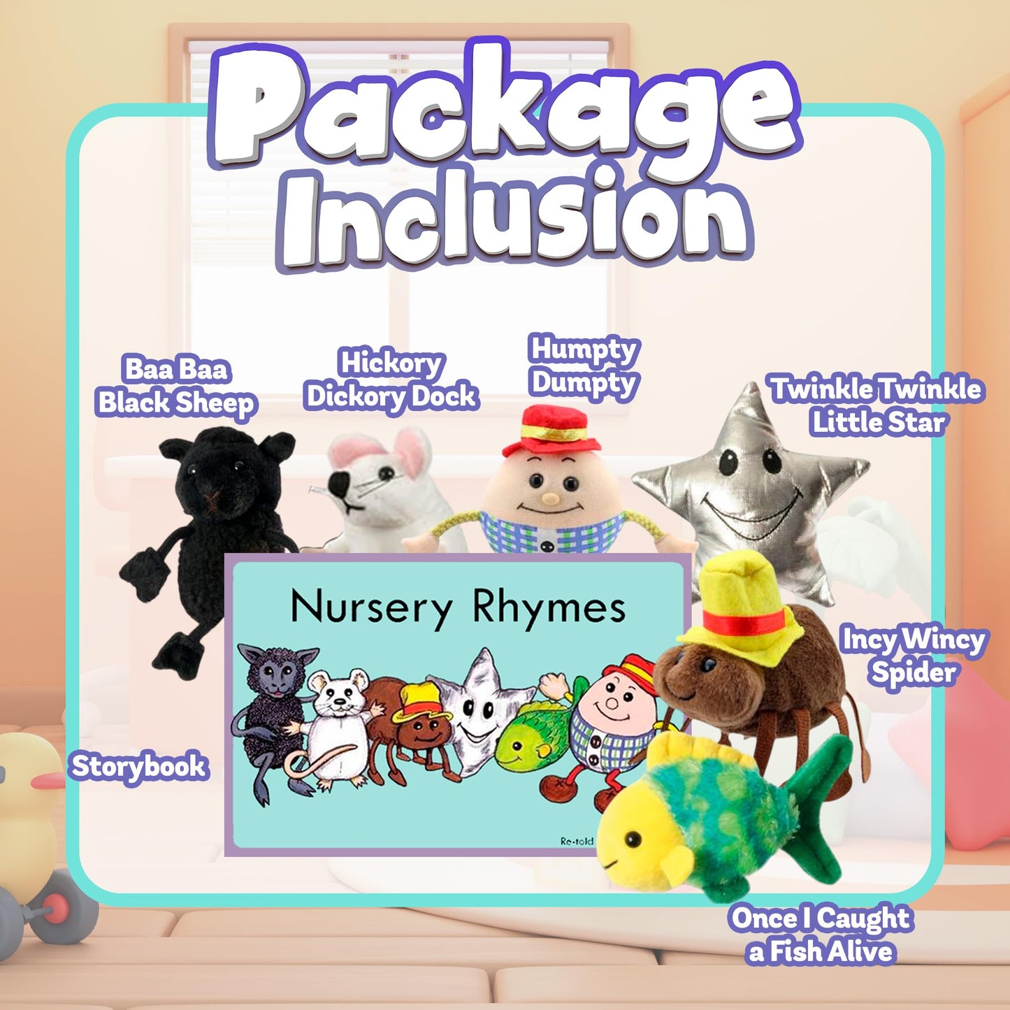 The Puppet Company - Traditional Story Sets - Nursery Rhyme Finger Puppets Set for Toddlers & Kids, Nursery Rhyme Toys for Small Hands, 14 x 20 cm