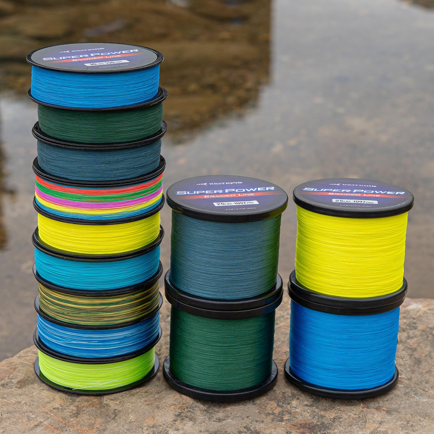 KastKing Superpower Braided Fishing Line, Ocean Blue, 40 LB, 1097 Yds
