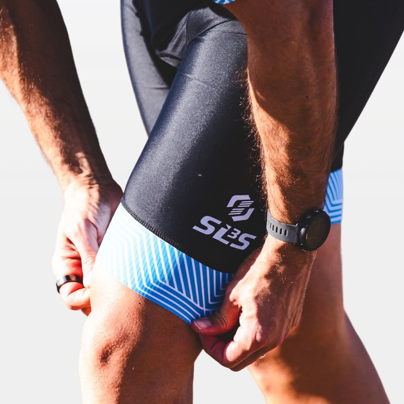 SLS3 Triathlon Suits Mens - Aerodynamic Sleeved Tri Suit Men – Lightweight Trisuit with Premium FX Fabrics - 2 Pockets (Legacy, Large)