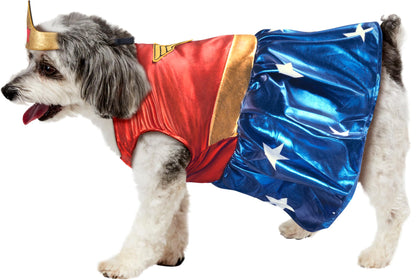 DC Comics: Wonder Woman Pet Costume for For Dogs or Cats by Rubies, XL