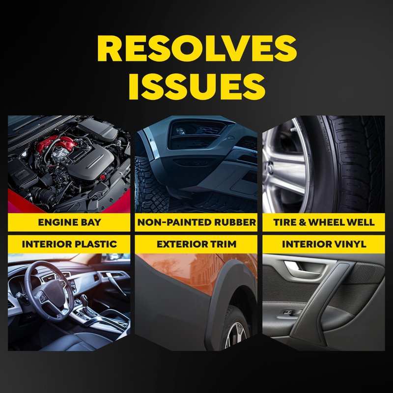 Meguiar's Hyper Dressing, 1 Gallon, Trim Shine For Drivers & Detailers— Car Wash Soap Restores Gloss And Deep Black Look; Use On Plastic And Rubber Trim, Tires, Bumpers And Wheel Wells