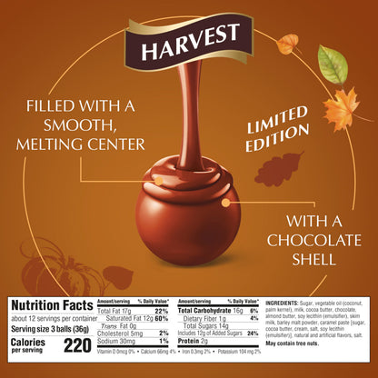 Lindt LINDOR Harvest Milk Assorted Chocolate Candy Truffles, Chocolates with Smooth, Melting Truffle Center, 15.2 oz. Bag