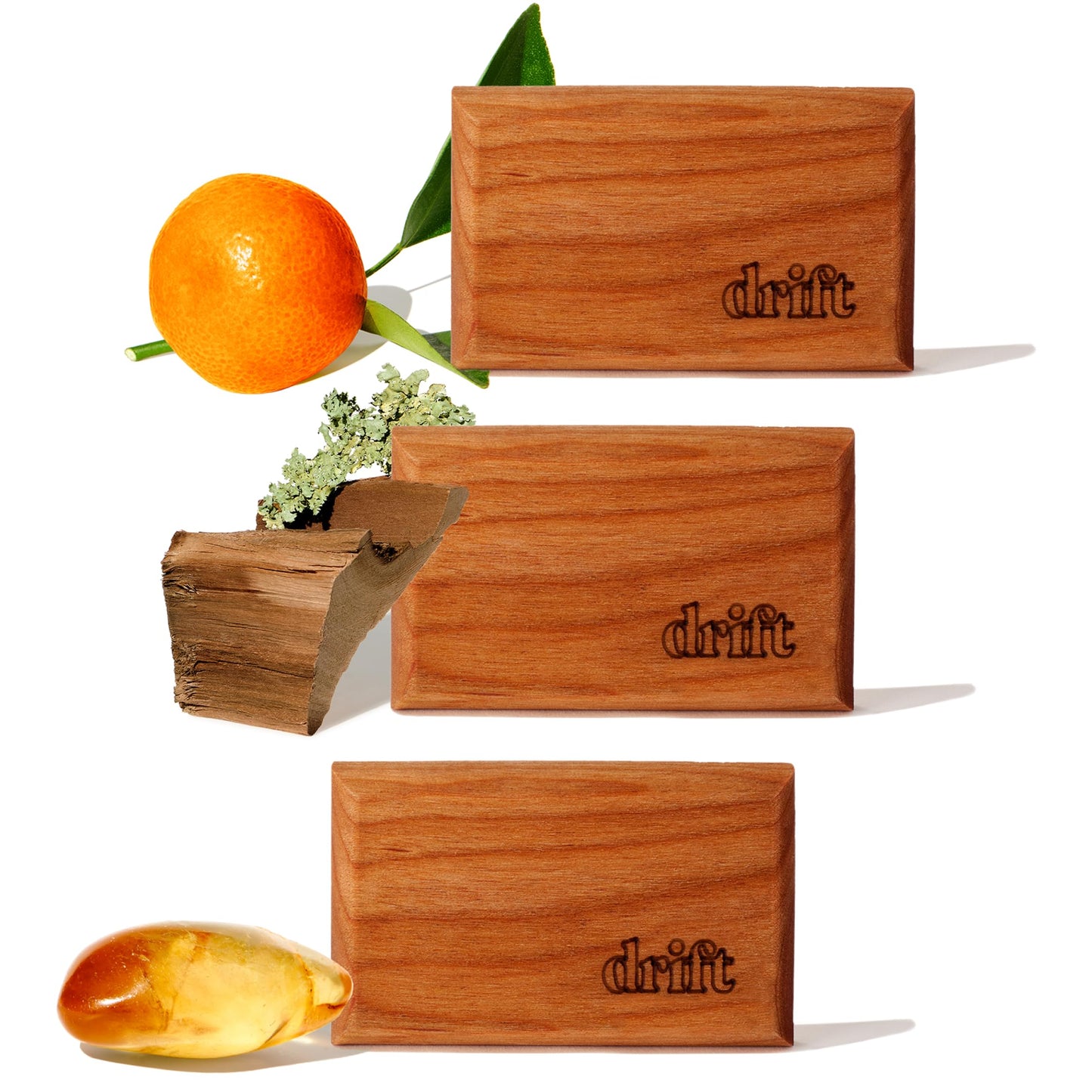 Drift Car Air Freshener - Wood Fragrance - Automotive Odor Eliminator - Car Fresheners Long Lasting - Variety Scent Refill - Pack of 3 - NO CLIP INCLUDED