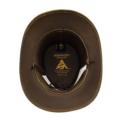 Australian Leather Cowboy Hat Bush Aussie Style Summer Western Outback Tan Cowgirl Halloween Costume Hat
