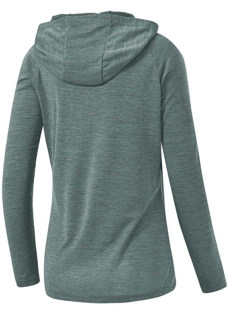 TBMPOY Womens UPF 50+ Sun Protection Hoodie Shirt Long Sleeve Fishing Hiking Outdoor UV Shirt Lightweight 6-Cyan M