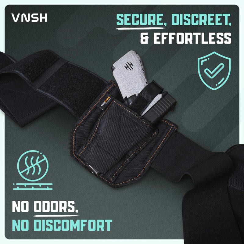 VNSH Lite Belly Band Holster – Comfortable, Lightweight & Discreet | Fits Glock, S&W & More