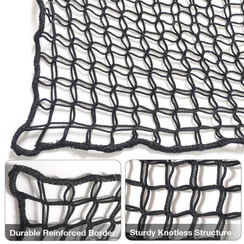 Jalunth Kids Playground Play Safety Net - Climbing Cargo Net Treehouse Accessories Outdoor Equipment Set Double Layers Heavy Duty Backyard Net Bridge for Tree House Tree Fort Back Yard (6.5' x 9.8')