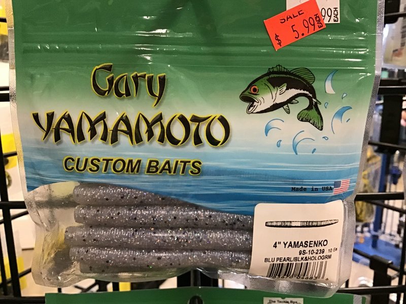 Yamamoto 4'' Senko Blue Pearl W/ Black & Hologram Flake (10 Pack)