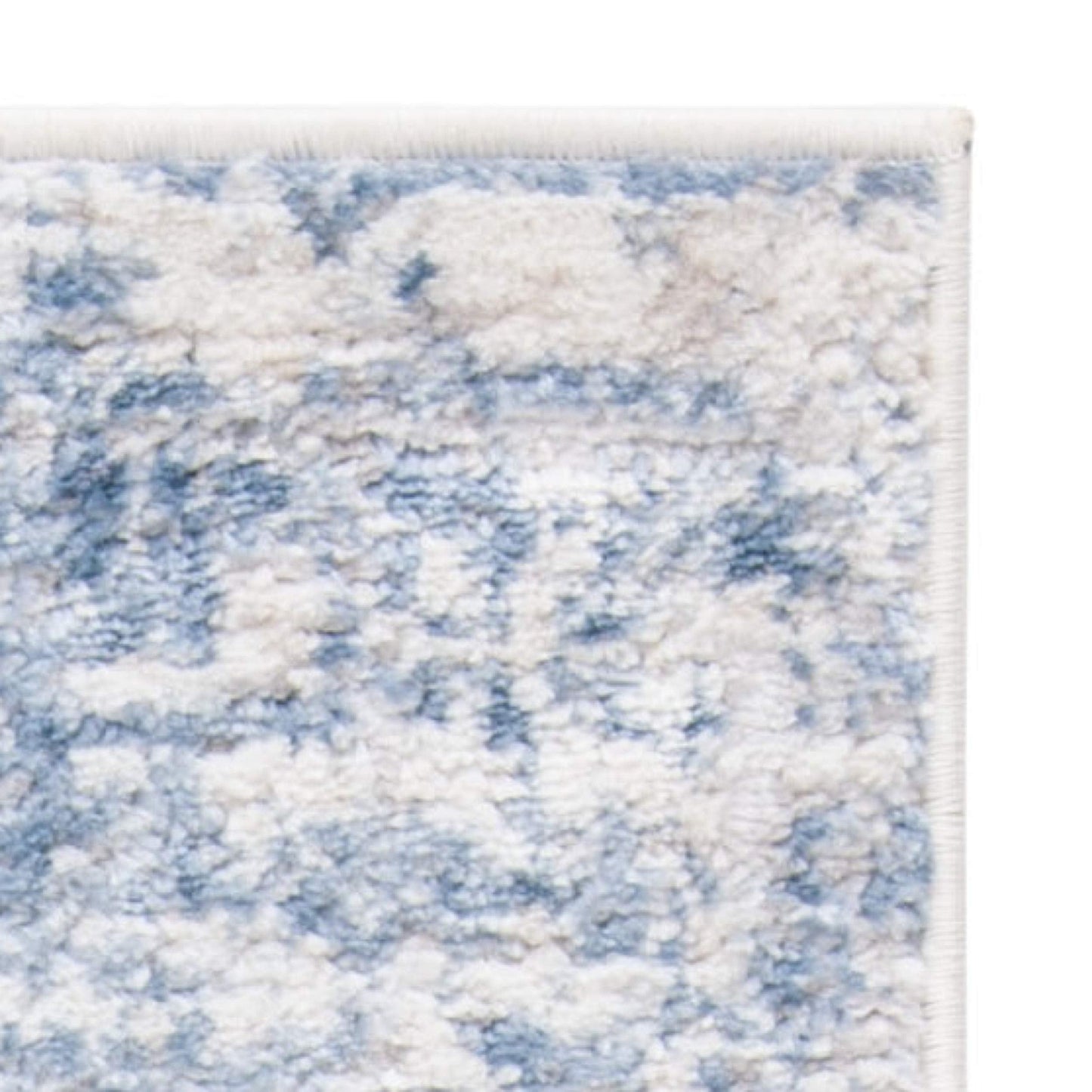 SAFAVIEH Amelia Collection Area Rug - 6' x 9', Ivory & Blue, Modern Abstract Design, Non-Shedding & Easy Care, Ideal for High Traffic Areas in Living Room, Bedroom (ALA700A)