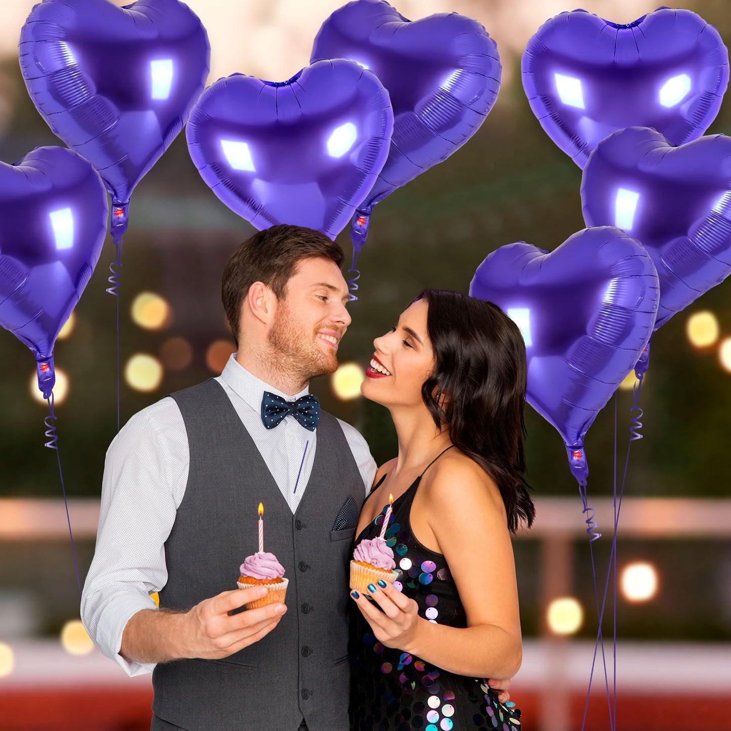 12 Pcs Red Heart Balloons,18 Inch Heart Foil Balloons Love Balloon Valentine Balloon for Birthday Party Wedding Engagement Party Baby Shower Valentine Day Decorations (red)