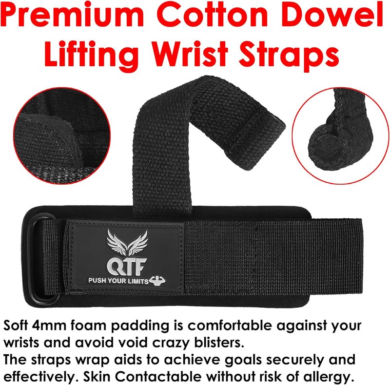 Leather Lifting Wraps - Wrist Straps for Weightlifting & Strength Training | Unisex Support