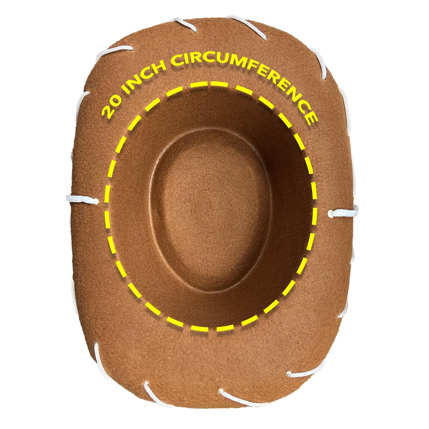 GiftExpress Brown Felt Cowboy Hat with Chin Strap - Cowgirl Costume Accessory for USA Western Rodeo Theme Party & Pretend Play - Young Boy & Girls, Child Size