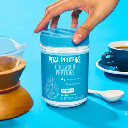 Vital Proteins Collagen Peptides Powder Supplement (Type I, III), Unflavoured Hydrolyzed Collagen-Hair, Skin, Nail Support Supplement, Paleo, gluten free, Non-GMO, 20g per Serving 264g Canister, 1Pack