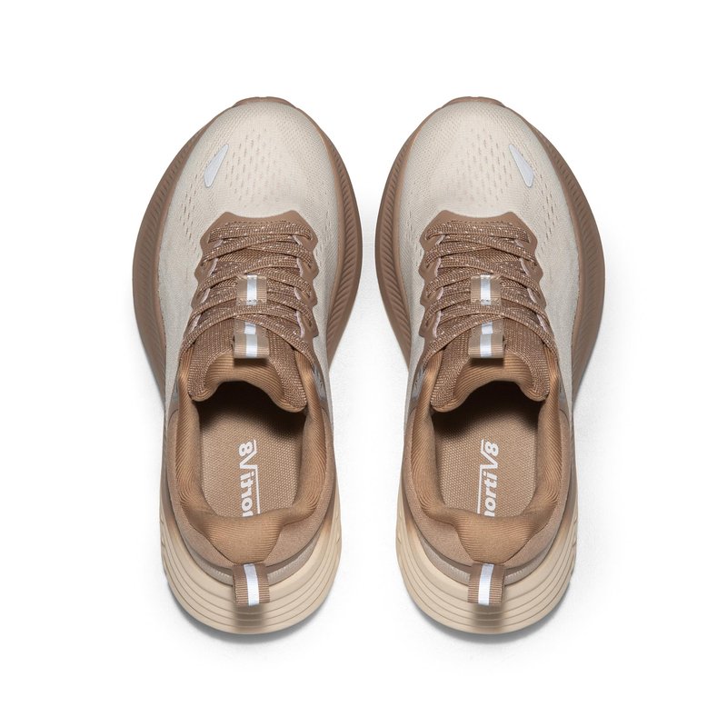NORTIV 8 Women's Walking Shoes Cushion Comfortable ActiveBreeze Running Tennis Shoes Non-Slip Workout Gym Sports Athletic Breathable Fashion Sneakers,Size 9,Beige/Khaki,SNWS248W