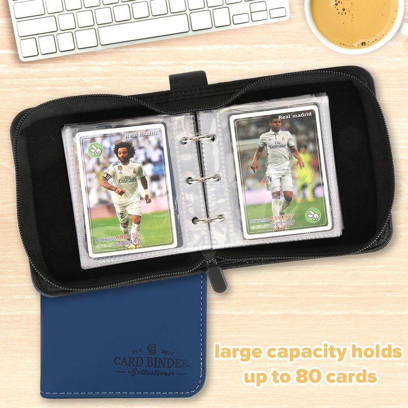 Foalgo Trading Card Binder, Card Collection Binder Album Folder with 80 Side Loading Pockets, 1 Pocket Trading Card Album Folder for TGC,MTG, Baseball Cards, Yugioh