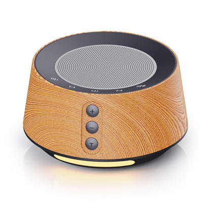 BGOVERSS White Noise Sound Machine with 14 Soothing Sounds and 10 Levels Night Light for Sleeping, 5 Timers and Memory Feature Plug in Sound Machine for Nursery Baby Kids Adults, Zebra Wood