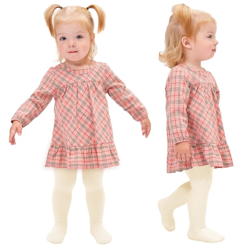 Stelle Toddler Girls Tights Baby Cable Knit Thick Stockings Cotton Winter Warm Leggings Pantyhose 1/2/3 Pack(Ivory,XXS)
